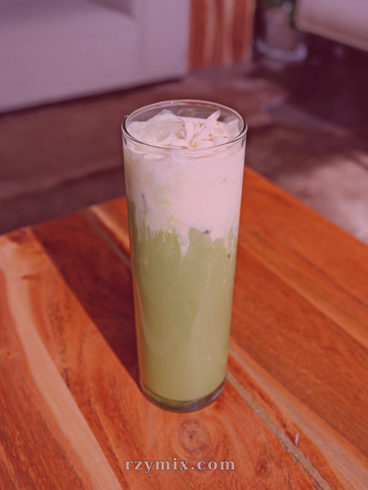 jasmine apricot cold foam with ceremonial matcha